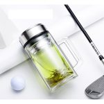 لیوان دمنوش دوجداره درب دار