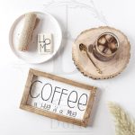 تابلو چوبی کافه کد197