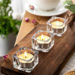 جاشمعی شیشه ای مربع طرح ایکیا کد190