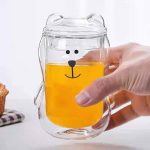 ماگ دوجداره خرسی‌پیرکس450میل کد250