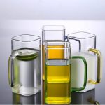 ماگ‌ پیرکس مربع دسته رنگی کد793