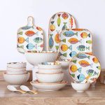 سرویس ماهی رنگی - سرامیک طرح دار