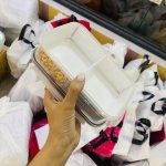 ظرف دوخانه درب دار پلاستیک ترک اصل یکی بخردوتا ببر