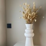 گلدان نوردیک بلند ۴۰ سانتی متر h&m کرم رنگ کد1221