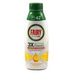 ژل ماشین ظرفشویی ایتالیایی فیری FAIRY PLATINUM با رایحه لیمو 42 بار مصرف 840 میل