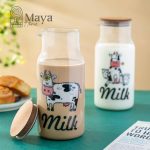 بطری شیر درب چوب مایا ۱ لیتری