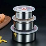 ست سه پارچه ظروف گرد درب دار (واشردار)