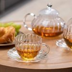 ست فنجان + نعلبکی لب طلایی Deli