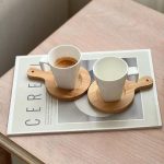 زیر لیوانی چوبی ۲ عددی وارداتی