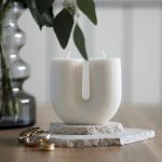 شمع سفید طرح u