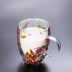 ماگ پیرکس‌دوجداره گل خشک