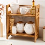 استند چوبی دوطبقه مینیمال