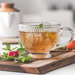 فنجان دسته دار روما لب طلایی پیرکس