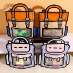 زیپ کیپ وارداتی ۲ عددی چندبار مصرف طرح کوله پشتی