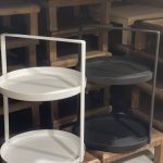 تنقلات خوری و میز دسر مشکی کوره ای ۲ طبقه