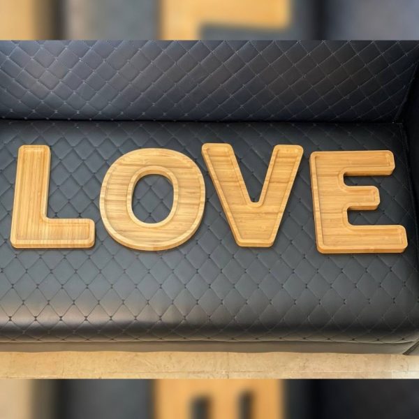 اردوخوری 4 تکه LOVE بامبو بزرگ