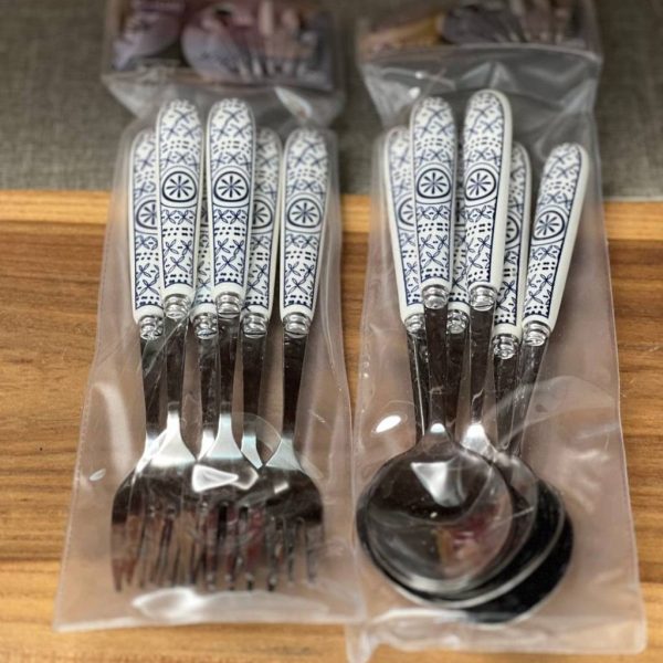 ست قاشق چنگال دسته سرامیکی ایکس L1