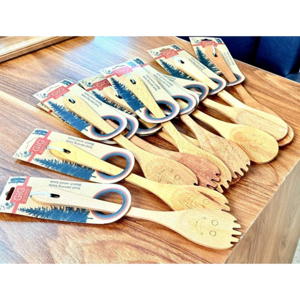 کفگير لبخند چوبي دو مدل