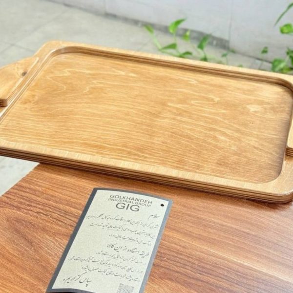 سینی مستطیل چوبی بزرگ کاج