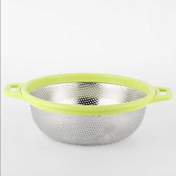 آبکش استيل دسته دار سايز 24 Y26 دور رنگی