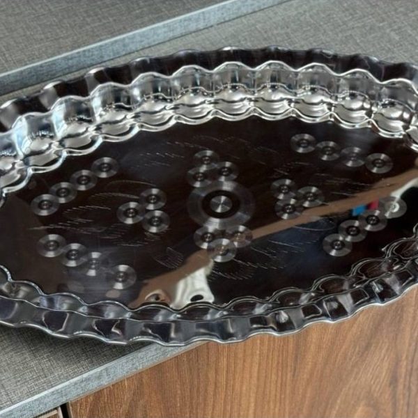 سینی استیل بیضی 36 سانت