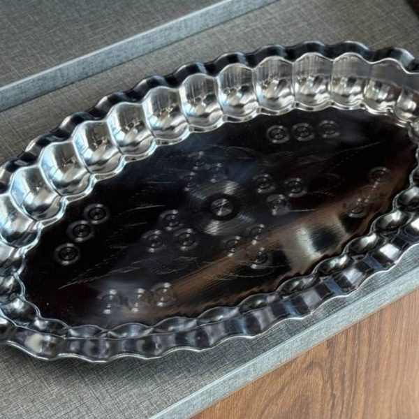 سینی استیل بیضی 31 سانت