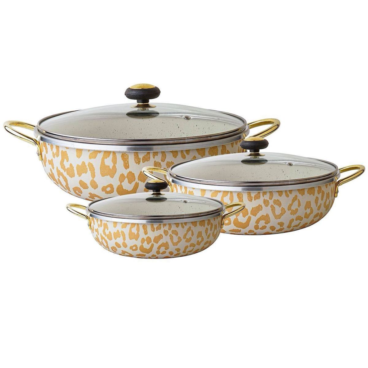 539c9e4ae30031c7c539bbc5366009bd سه تابه دو دسته پلنگی سایز18-22-28 - Image 1