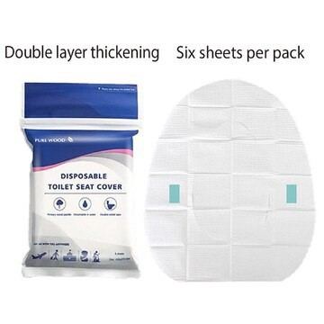 64defd051c3fe16c01eae474d788e716 کاور توالت 6 عددی پنبه ای فرنگی Y52 - Image 1