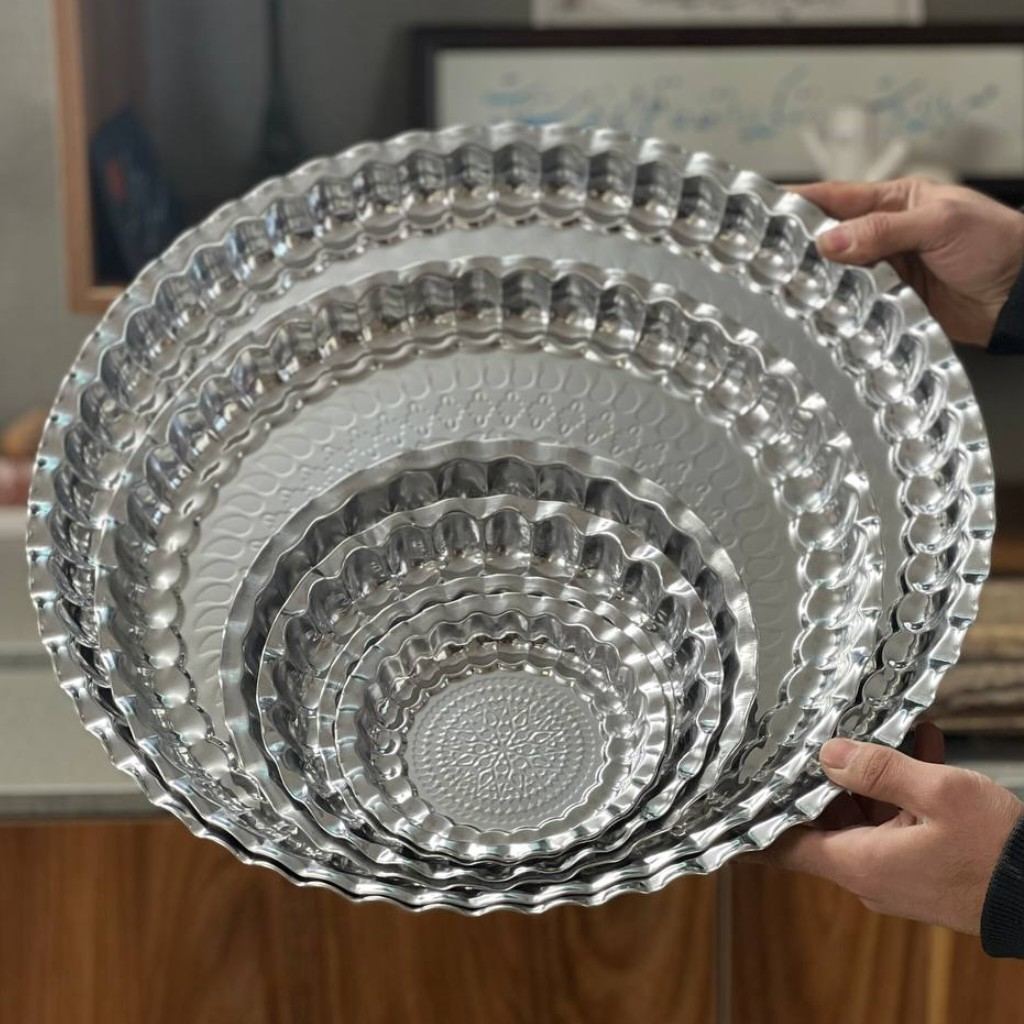 سینی استیل لب دالبری 30 سانت