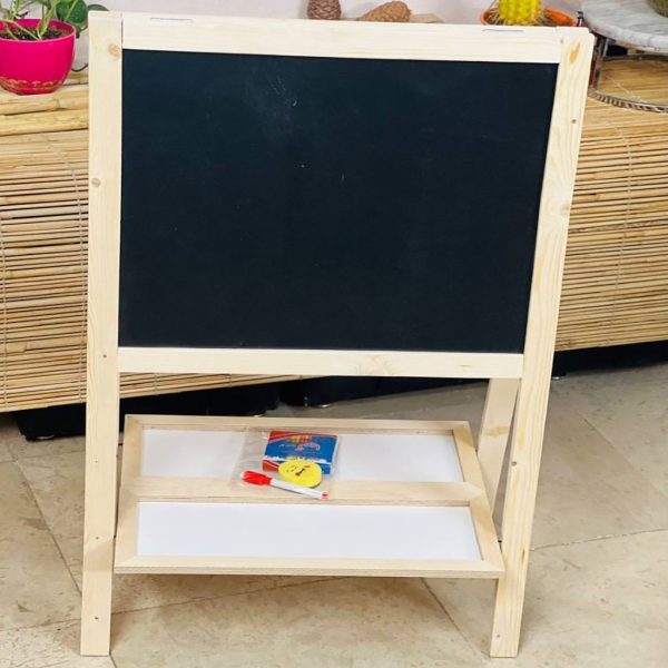 تخته تاشو دو طرفه سیاه و سفید سایز 60 کد 27 (جعبه قرمز)