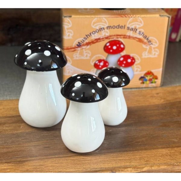 نمکدان سراميکي طرح قارچ 3 عددی