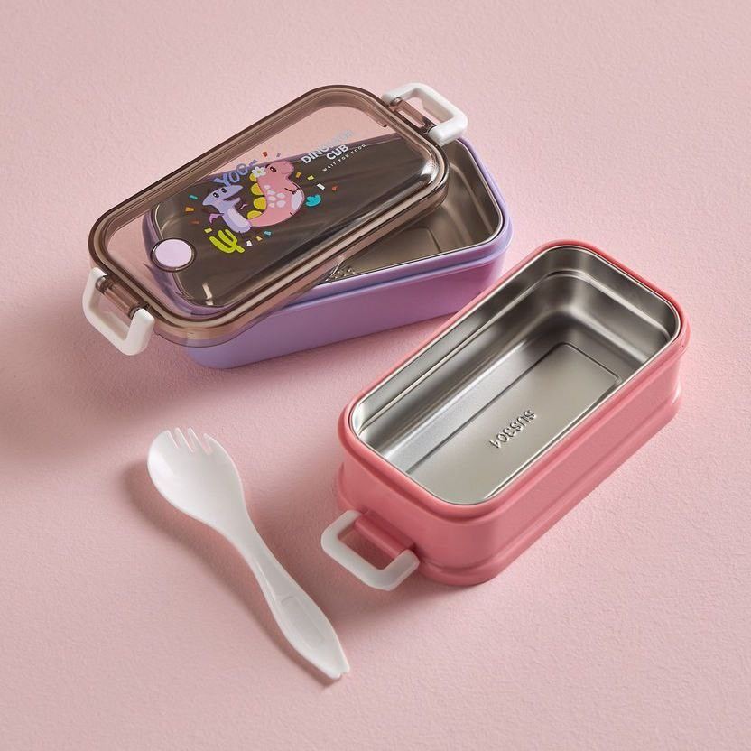 dda7a93baf3b0e9e3de5a936885ec2b4 لانچ باکس داخل استيل دو طبقه مستطيل Y68 - Image 1