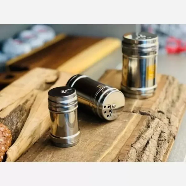 نمکدان استيل نگير سايز بزرگ H73 سنگين 3 عددی