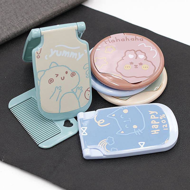 fd708e5754032ba0a1666d0c1ce0b81f آينه آرايشی فانتزی خرس و مستطيل Y16 - Image 1