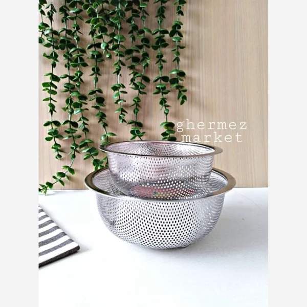 آبکش و صافي دسته دار 24 سانت Y34 مشکی