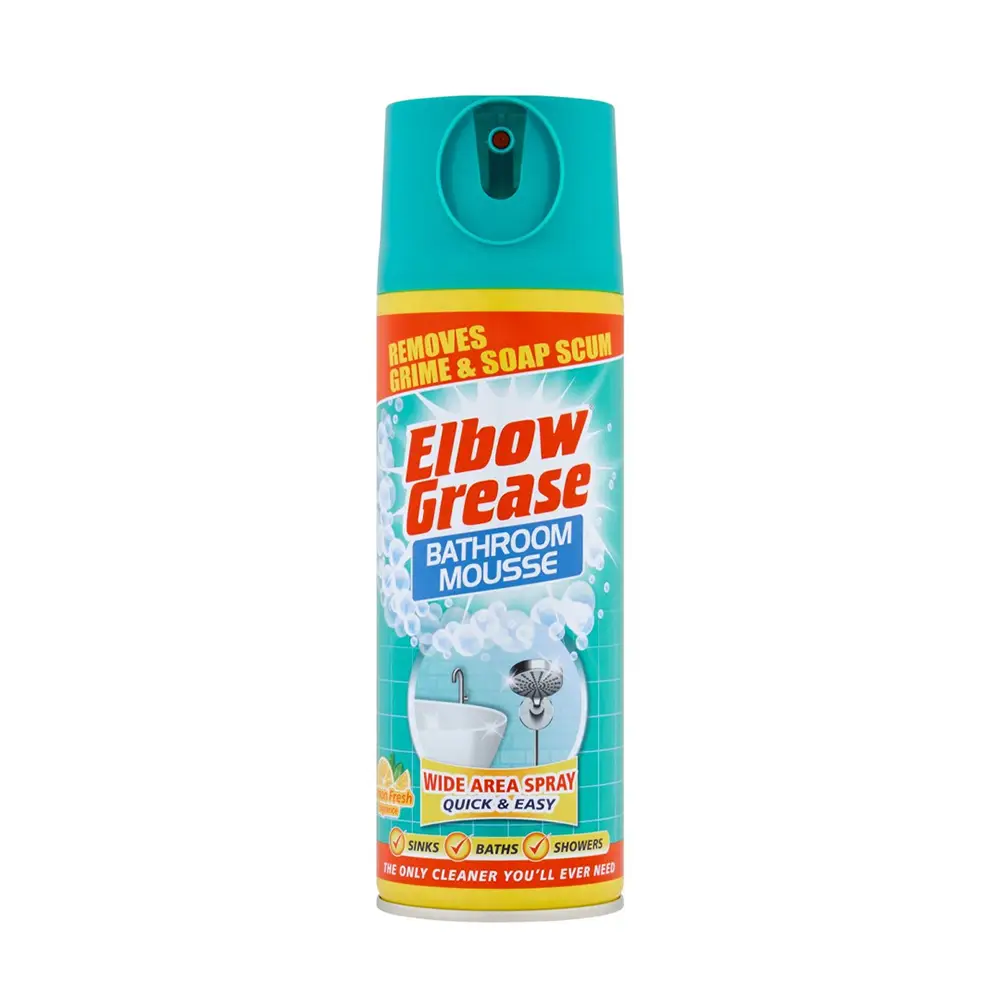 IMG_5751 اسپری فوم پاک کننده سرویس بهداشتی و شیرآلات البو گریس Elbow Grease حجم 400 میل - Image 1
