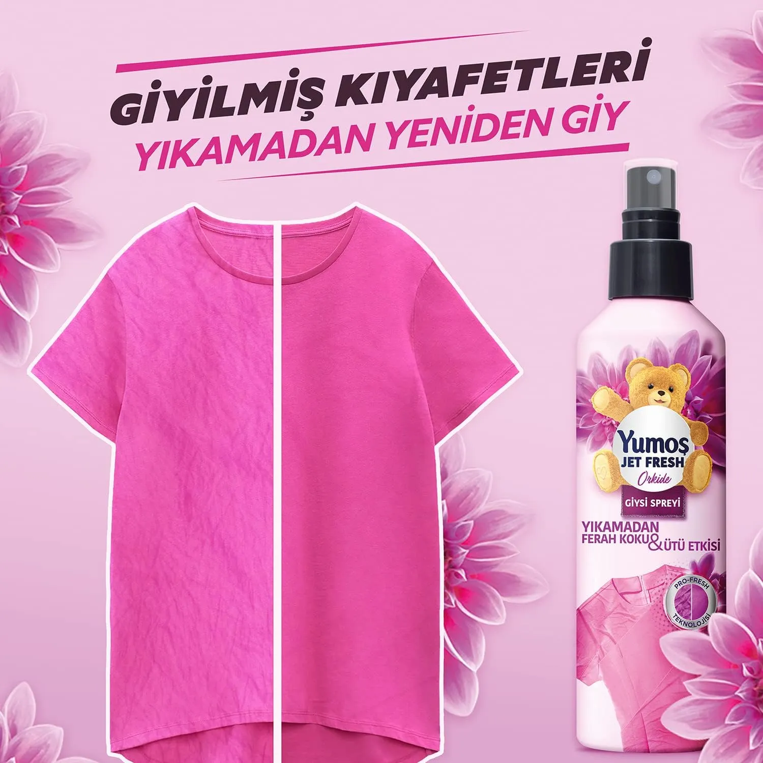 اسپری ضدچروک و خوشبوکننده لباس یوموش Yumuş